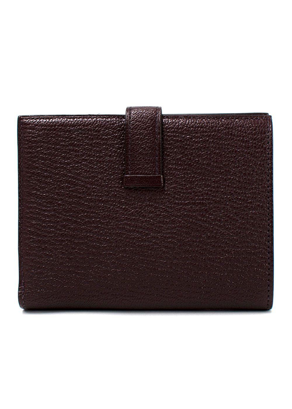 Hermes Rouge Sellier Chevre Mysore Compact Bearn Wallet