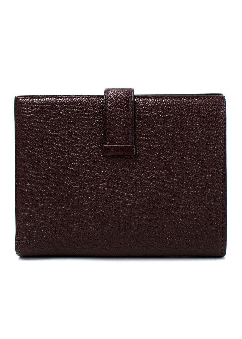 Hermes Rouge Sellier Chevre Mysore Compact Bearn Wallet