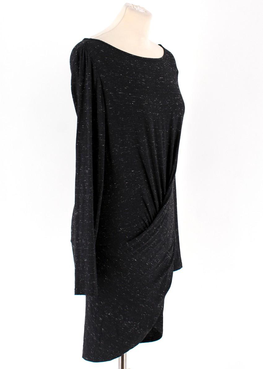 Donna Karan Black Speckled Twist Dress