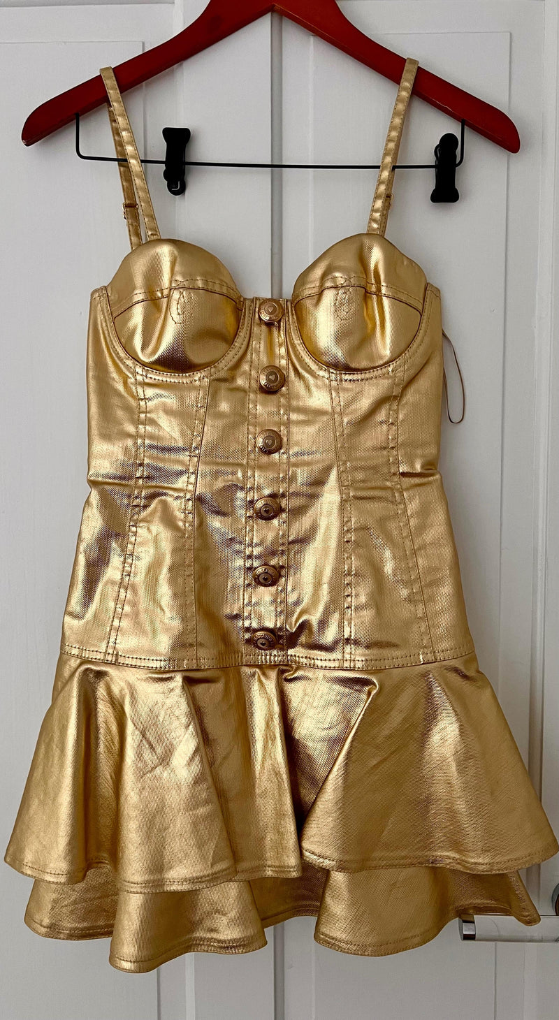 Moschino Couture Vintage Gold Dress And Jacket Barbie Collection
