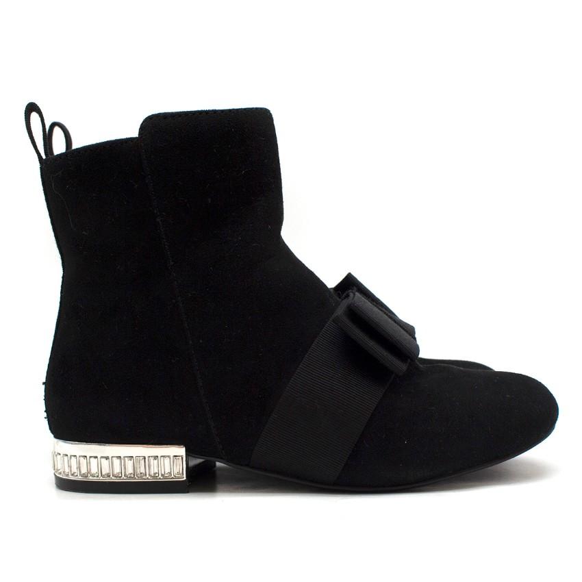 Miss KG Girls Black Suede Ankle Boots