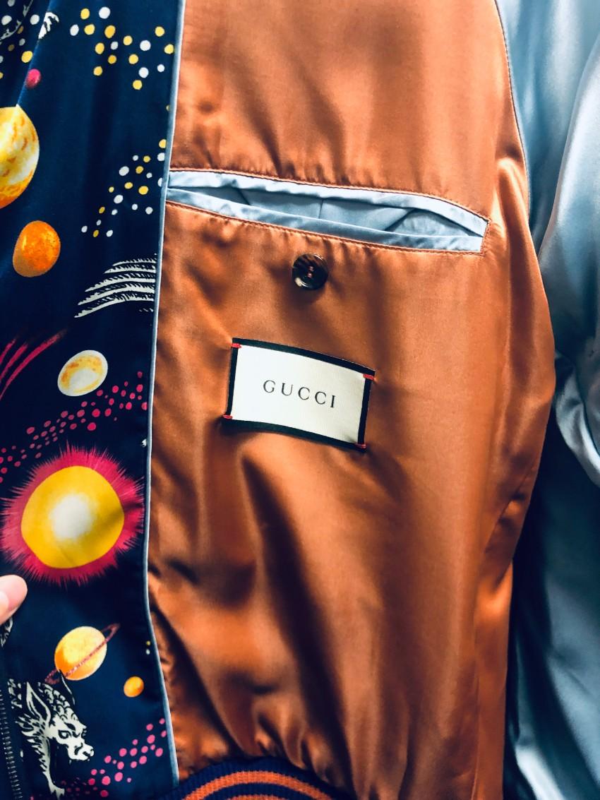 Gucci Space Animals print bomber jacket