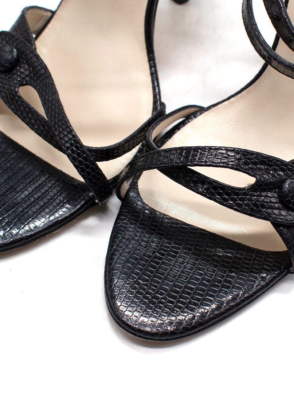 Rupert Sanderson black strappy high-heel sandals
