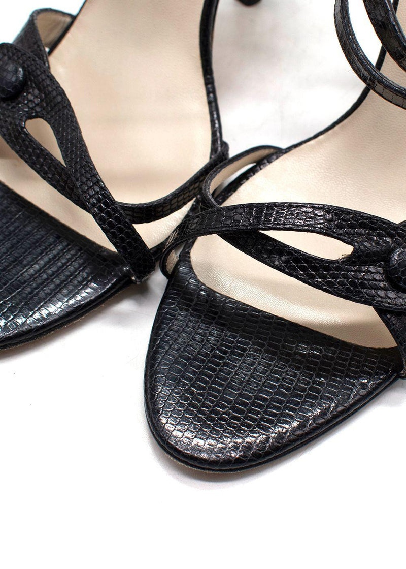 Rupert Sanderson black strappy high-heel sandals