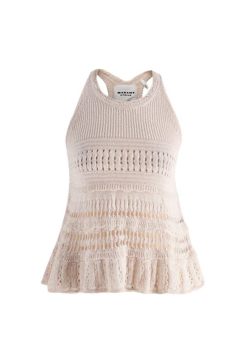 Isabel Marant Etoile Cream Crochet Fico Tank Top