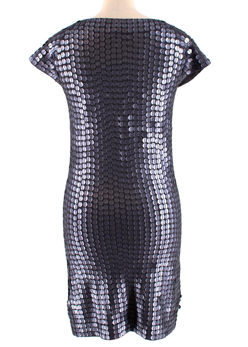 Luisa Cerano Blue-Grey Sequin Dress