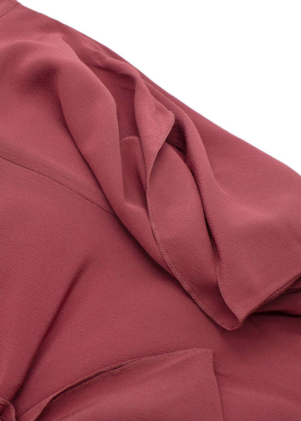 RAEY Dark Blush Silk Midi Dress