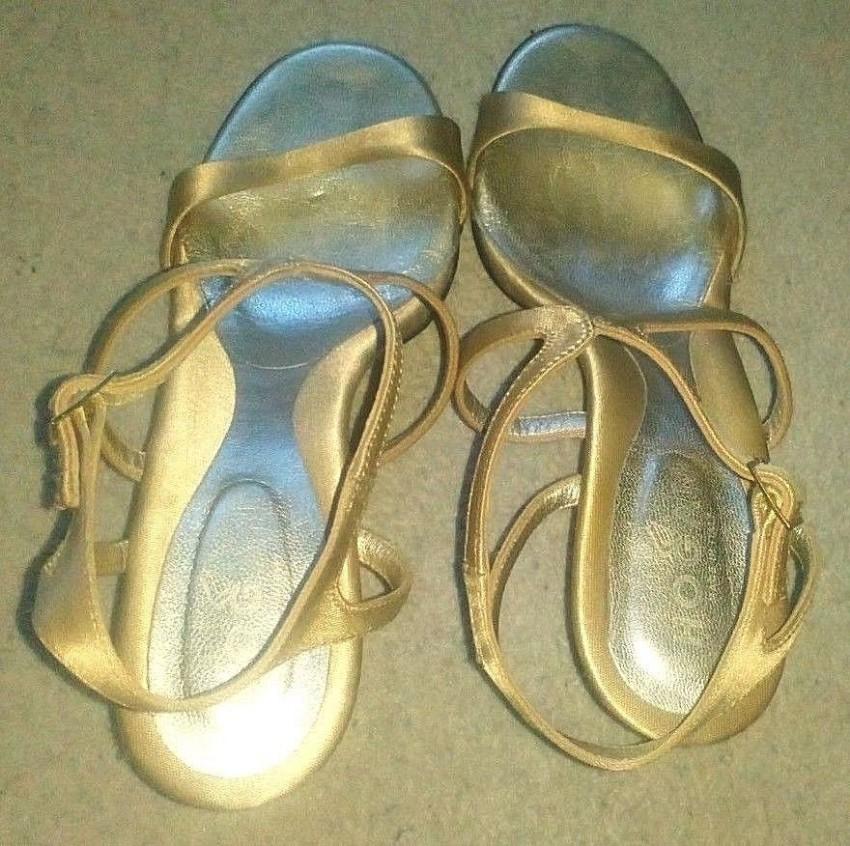 Hogan gold wedge heel  sandals