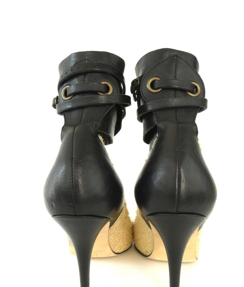 Isabel Marant Gava cotton-raffia and leather pumps