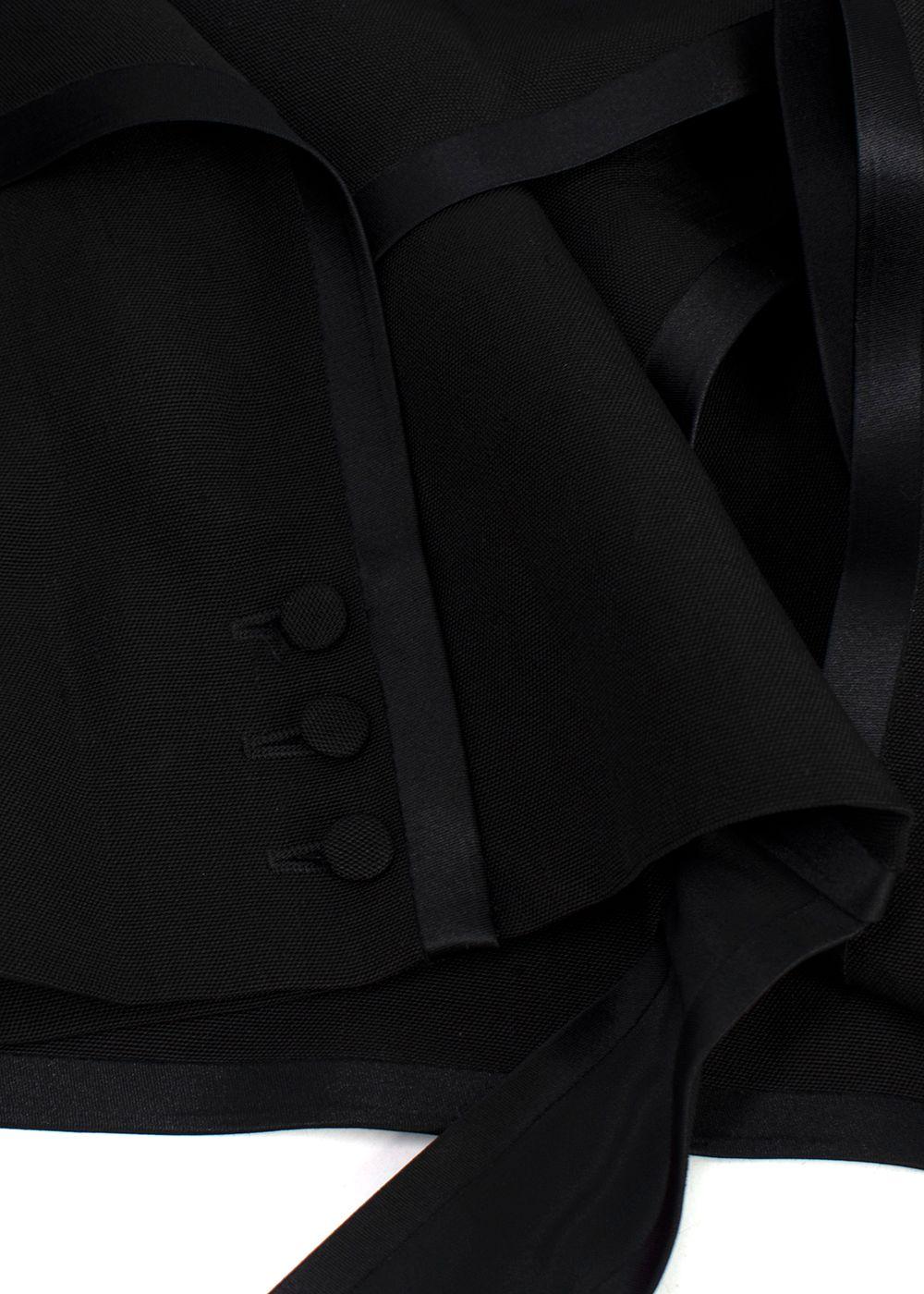 Balenciaga Black Halterneck Waistcoat Silk Top
