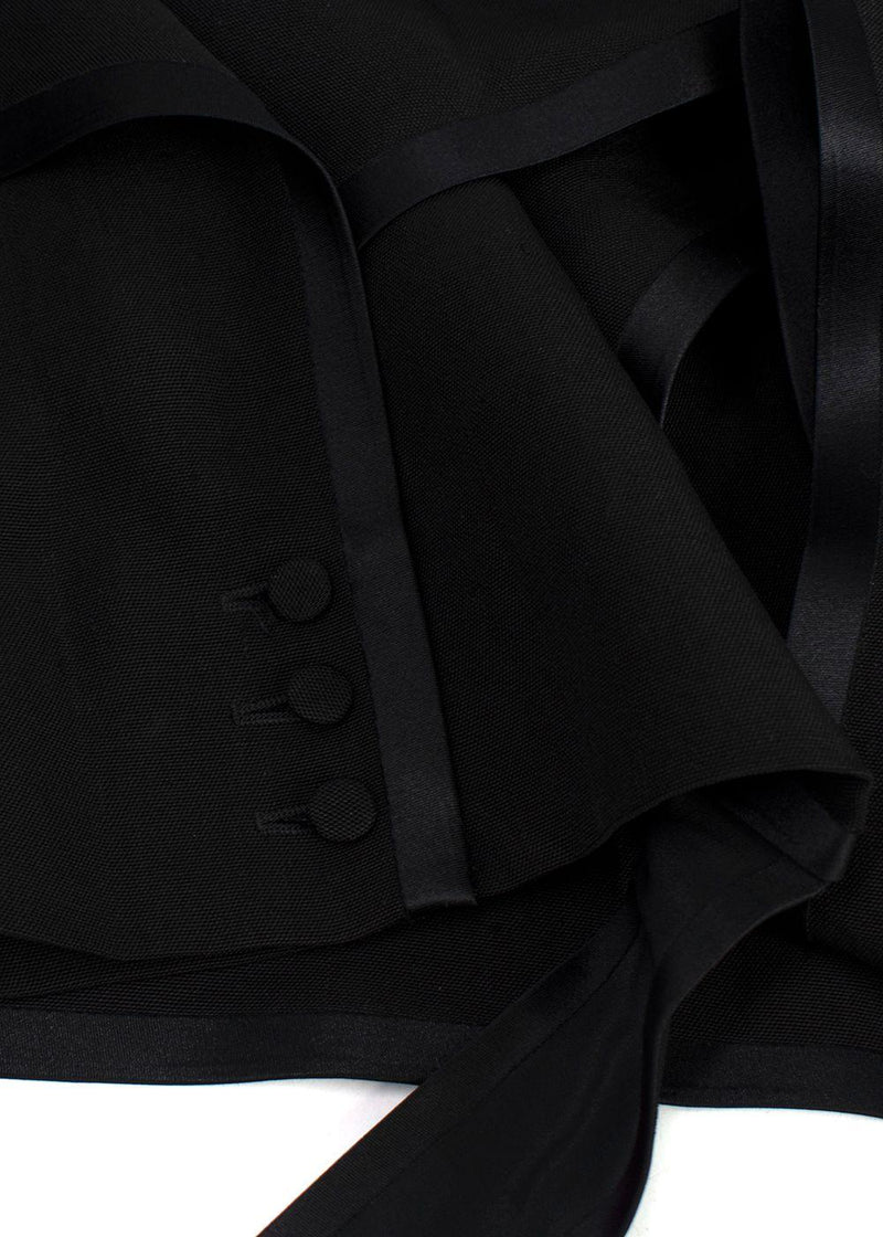 Balenciaga Black Halterneck Waistcoat Silk Top