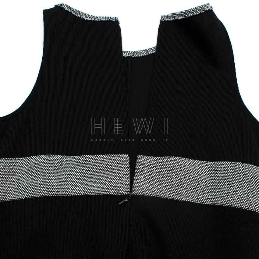 Chanel Black & SIlver Wool Blend Mini Dress