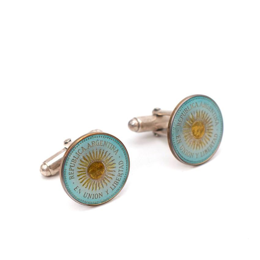 Benson & Clegg Republica Argentina Coin Cufflinks