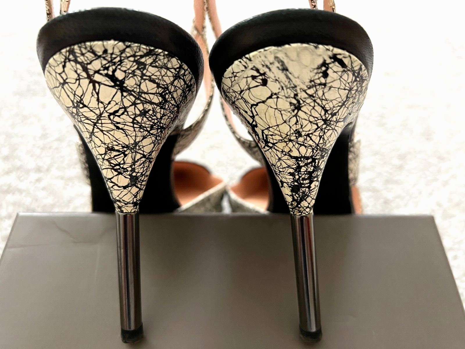 Rabane Snake Printed Cutout Pumps