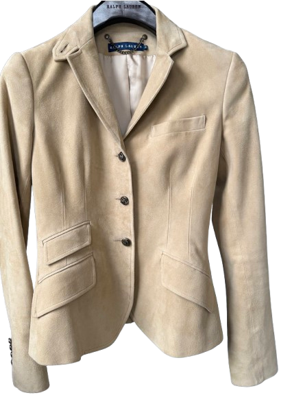 Ralph Lauren Beige Suede Blazer
