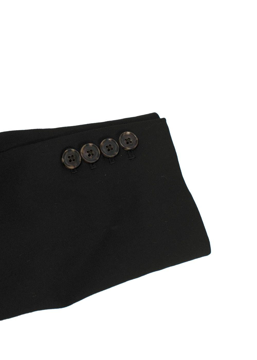 J Crew Black Cropped Double Breasted Blazer