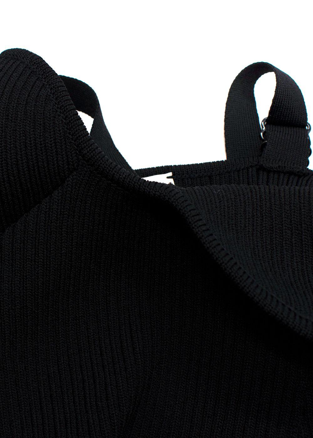 Magda Butrym Black Knitted Bustier Top