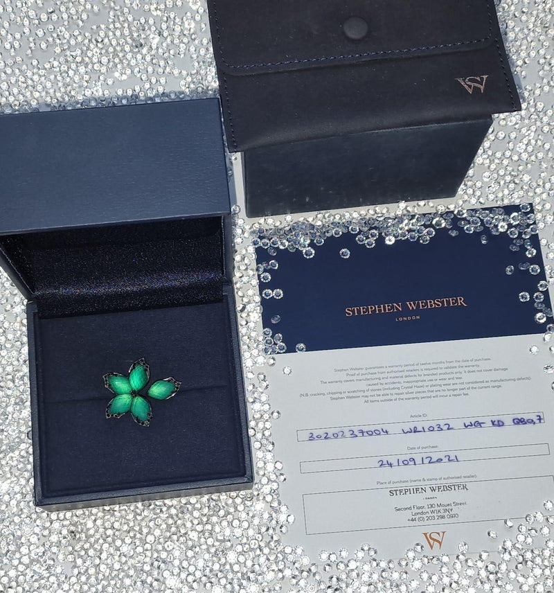 Stephen Webster Green The 'Love Me, Love Me Not' Crystal Haze Chance Cocktail Ring