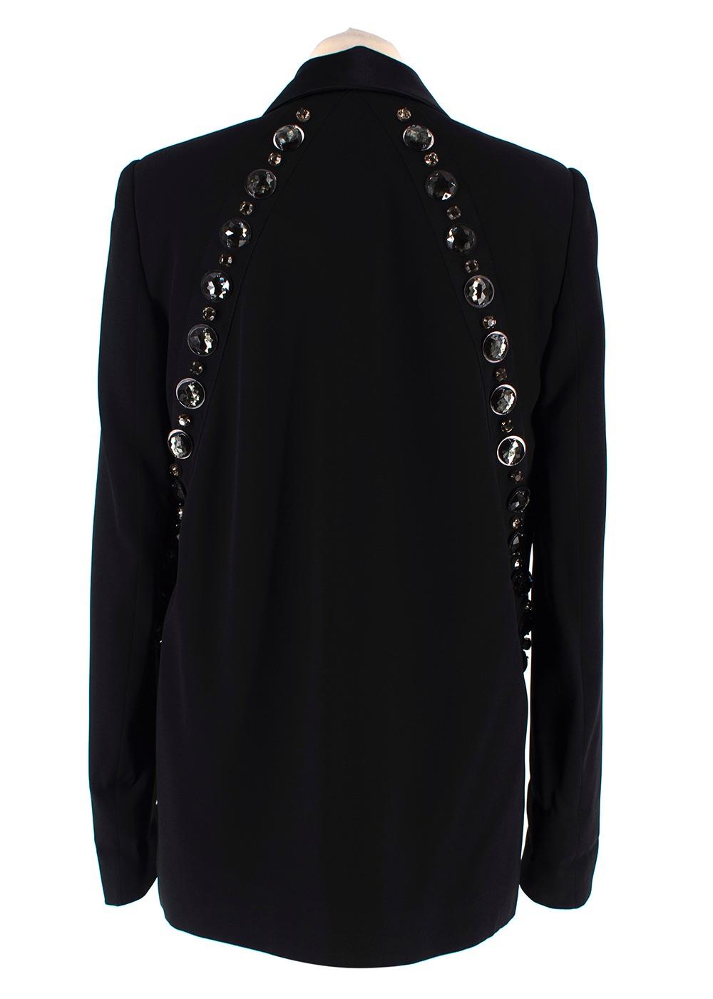 Lanvin Black Single Breasted Jewel Embellished Blazer