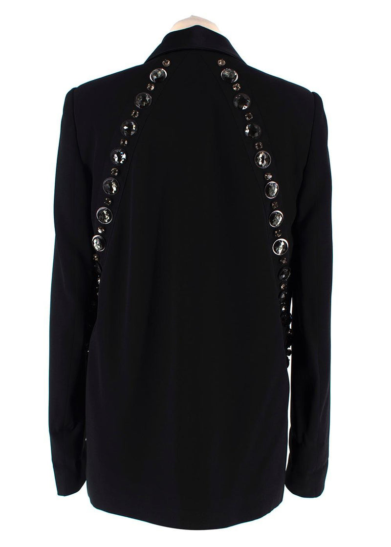 Lanvin Black Single Breasted Jewel Embellished Blazer