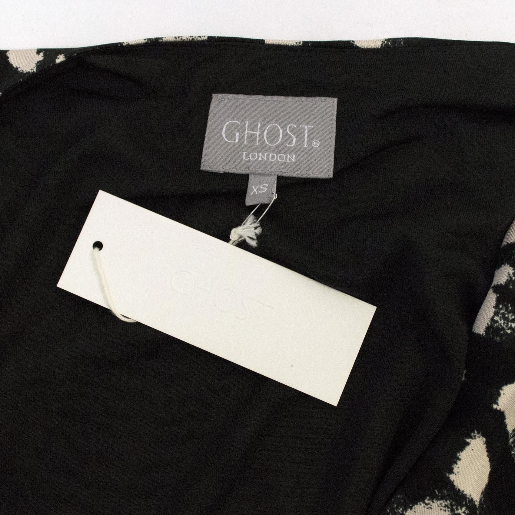 Ghost Jersey Black and Nude Dress