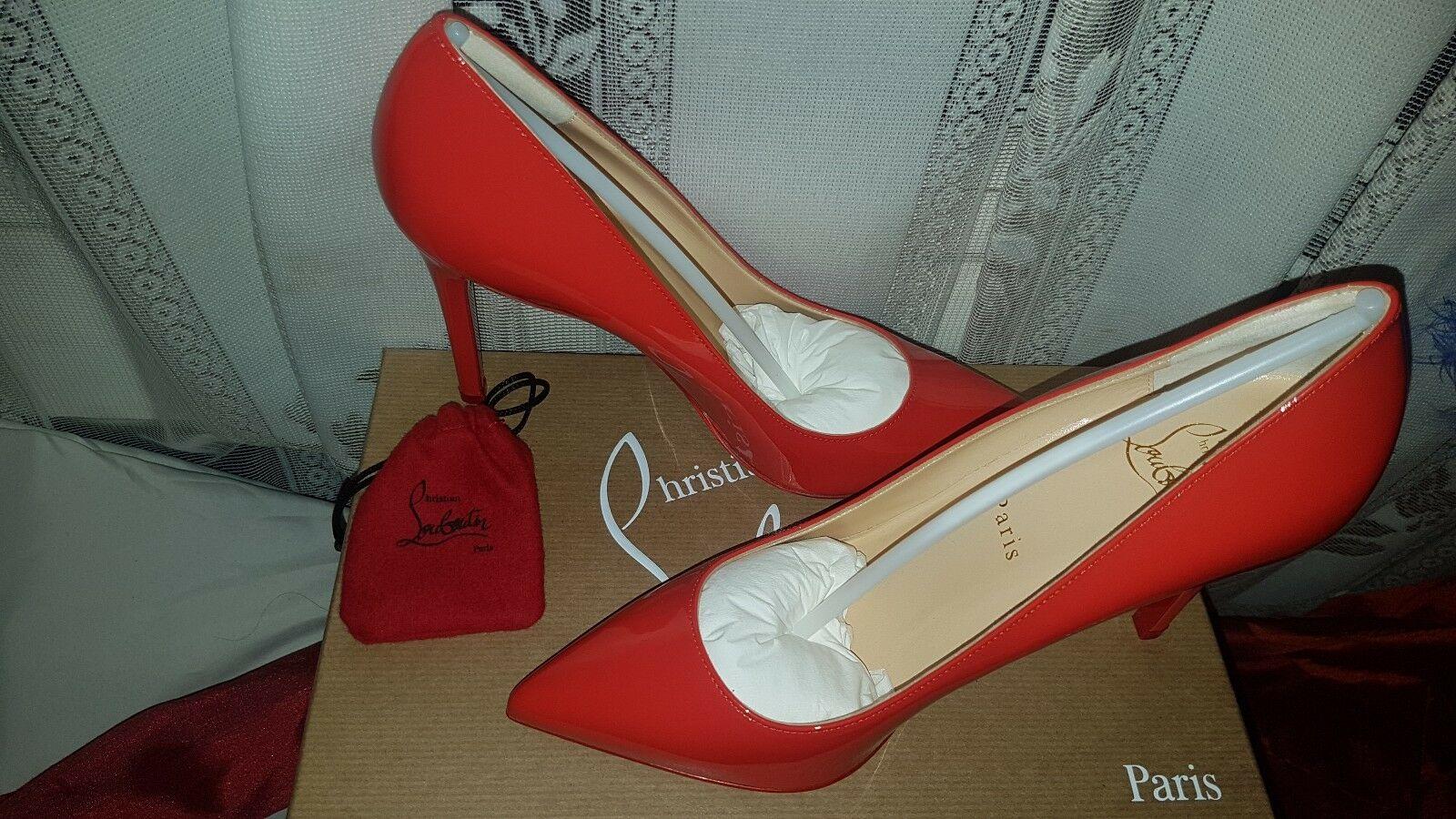 Christian Louboutin Pigalle 100 red patent leather pumps