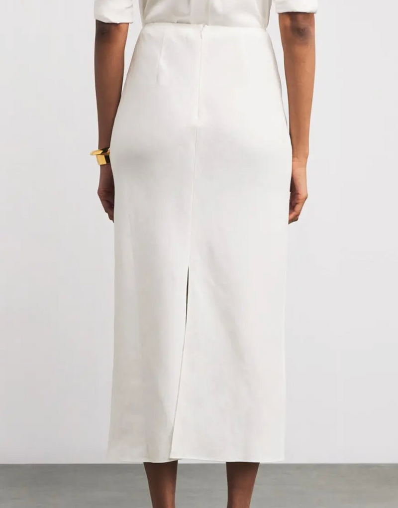 Saloni  Linen Carine-b Midi Skirt