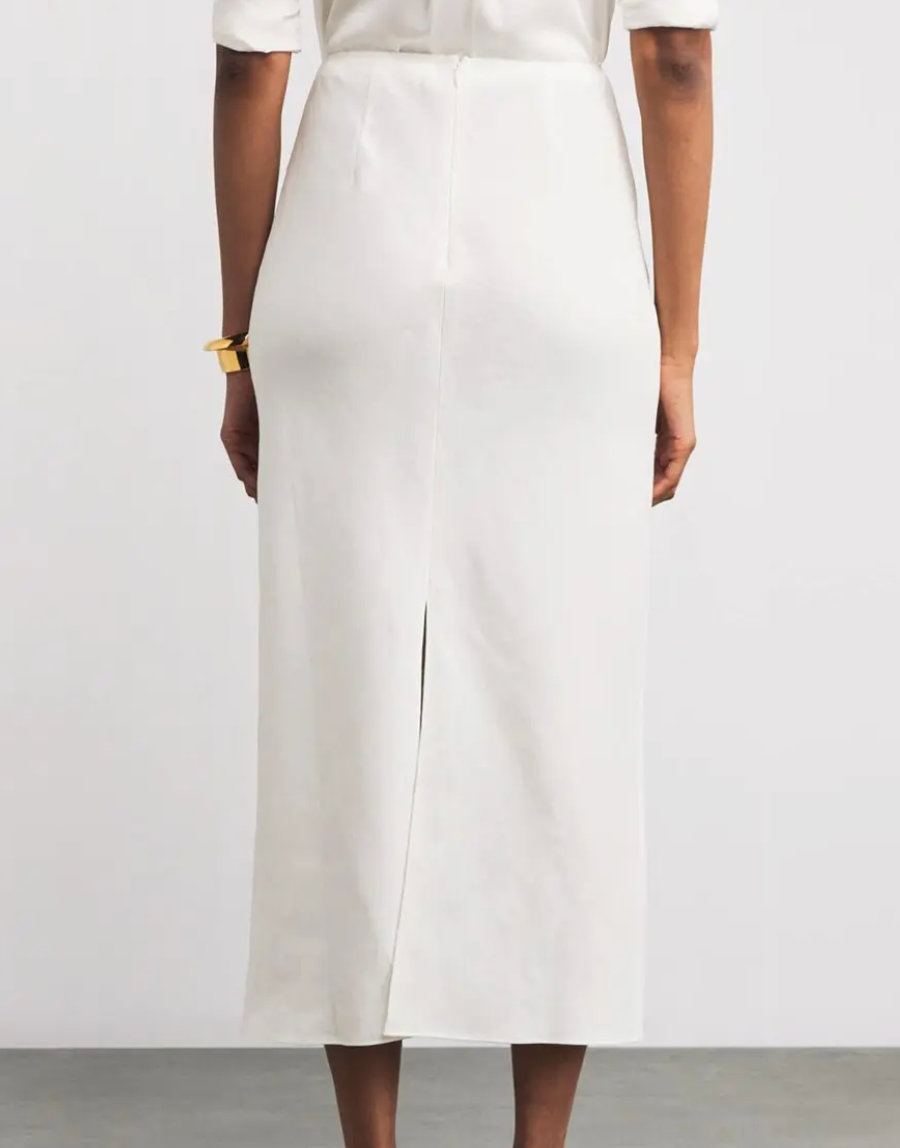 Saloni  Linen Carine-b Midi Skirt