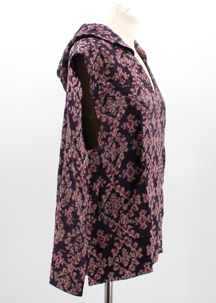 Baja East Cotton Pattern Hooded Top