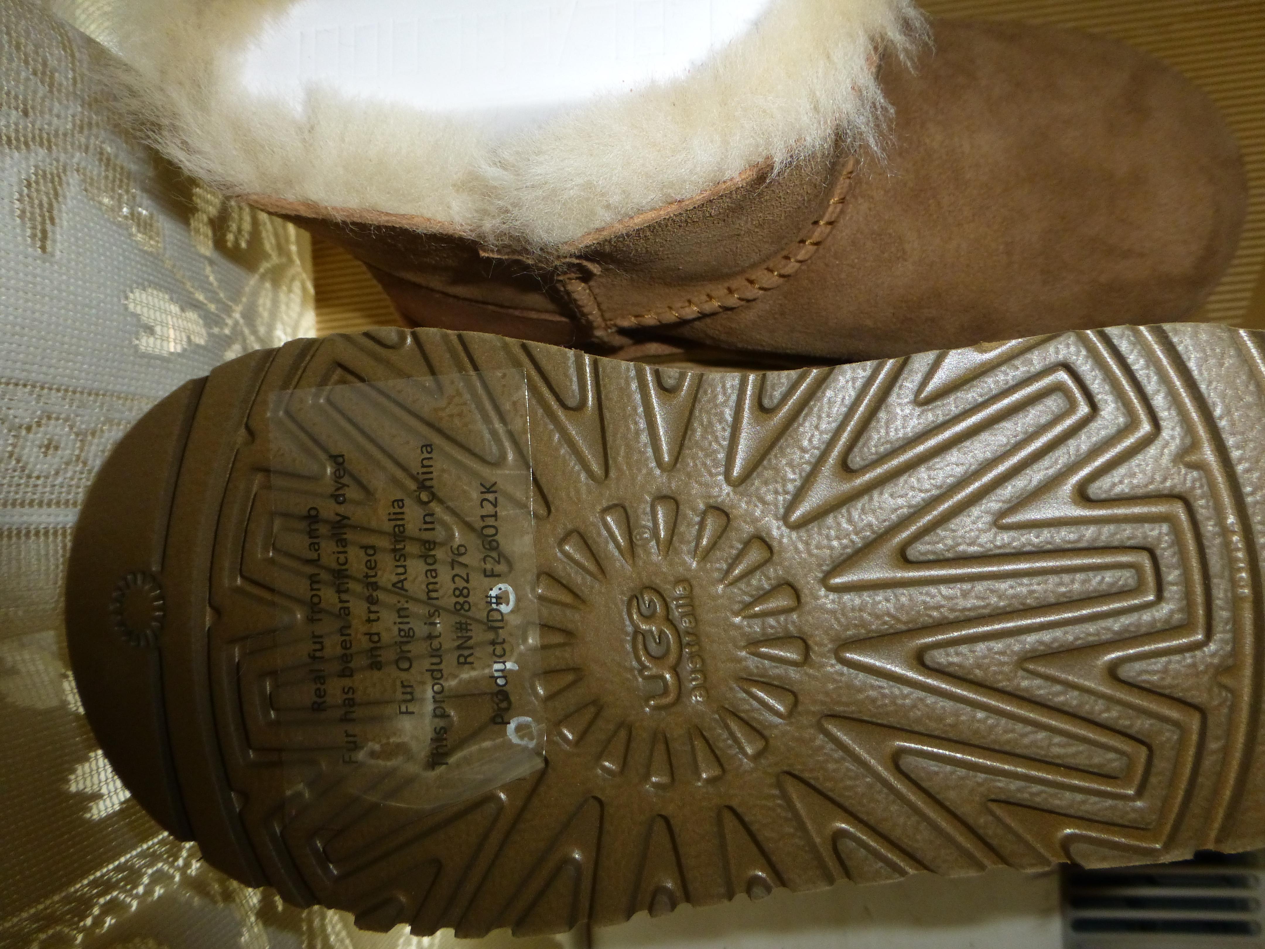 UGG Australia Mini Bailey Button Toddler 1000787 Chestnut UK11 US12 EU29