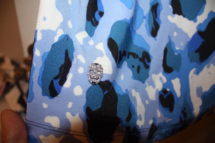 Philipp Plein Blue Animal Print Dress