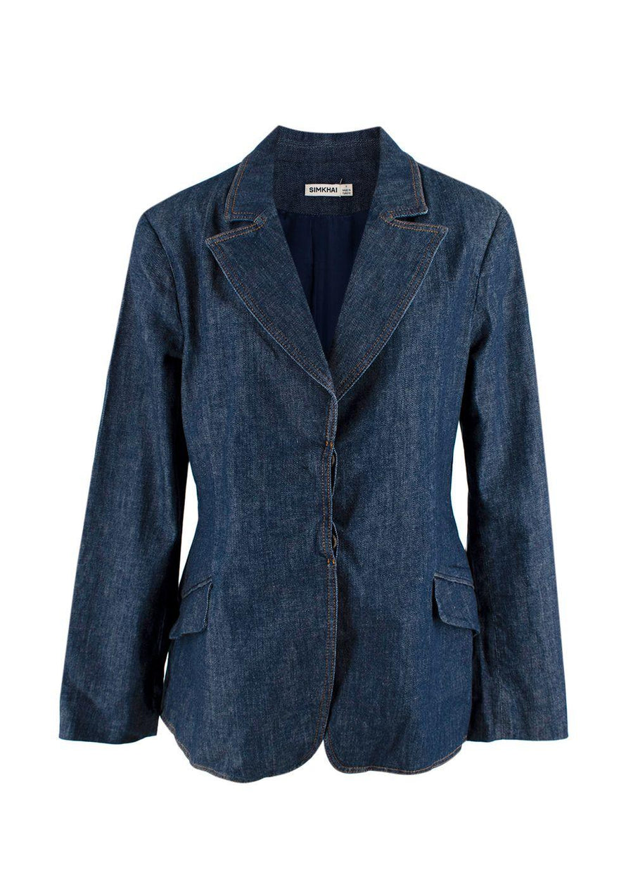 Johnathan Simkhai Blue Denim Jasper Blazer