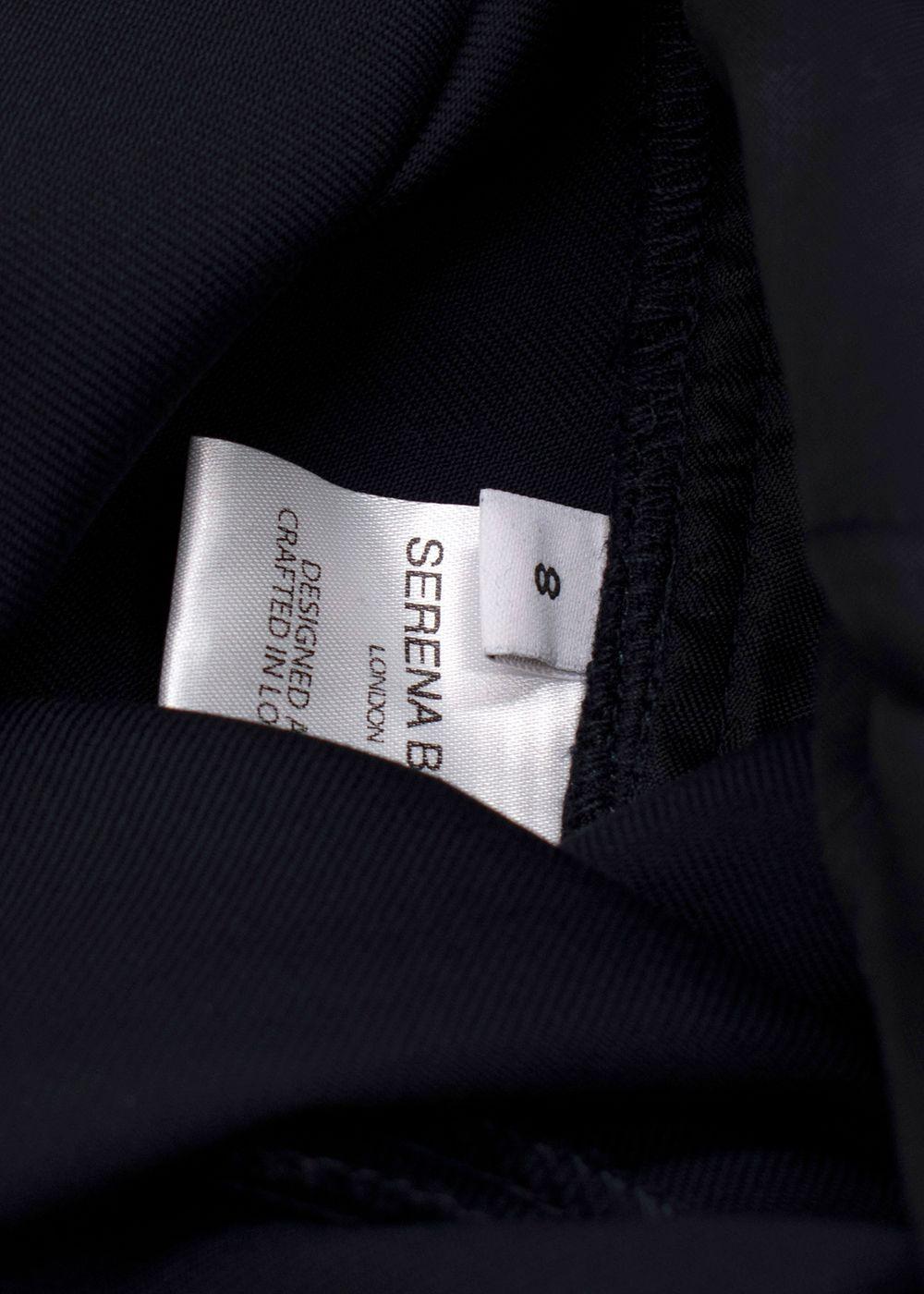 Serena Bute Navy Wool Tapered Cargo Trouser