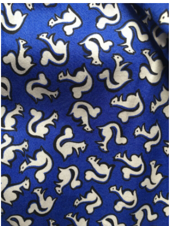 Bonpoint Kids Squirrel Print Blue Blouse