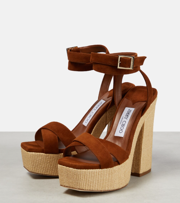 Jimmy Choo Gaia 140 Platform Sandals 37.5
