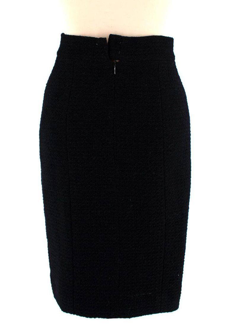 Black Tweed Pencil Skirt