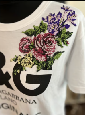 Dolce & Gabbana White Logo Floral T-shirt