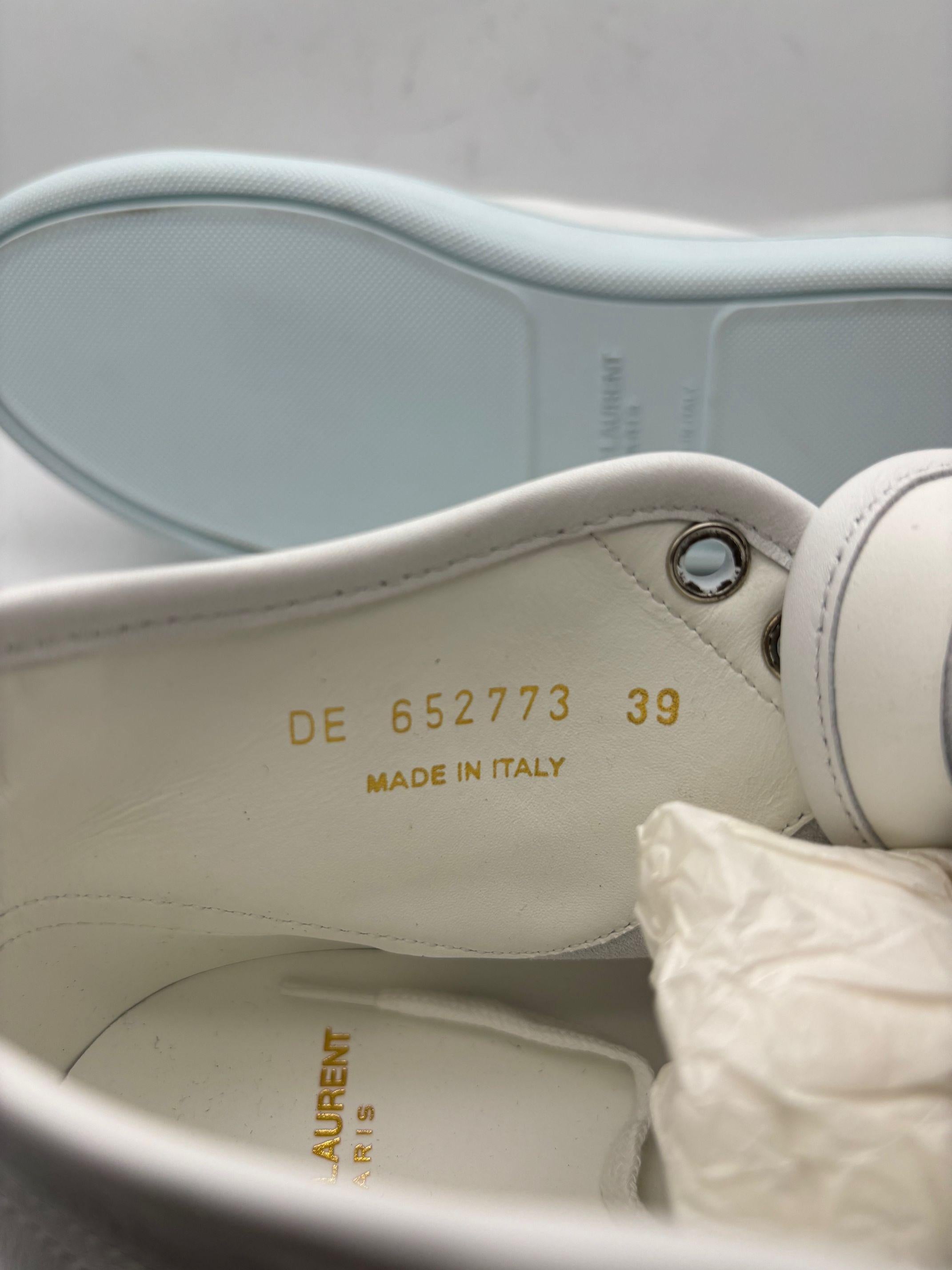 Saint Laurent White Donna High Top Sneakers