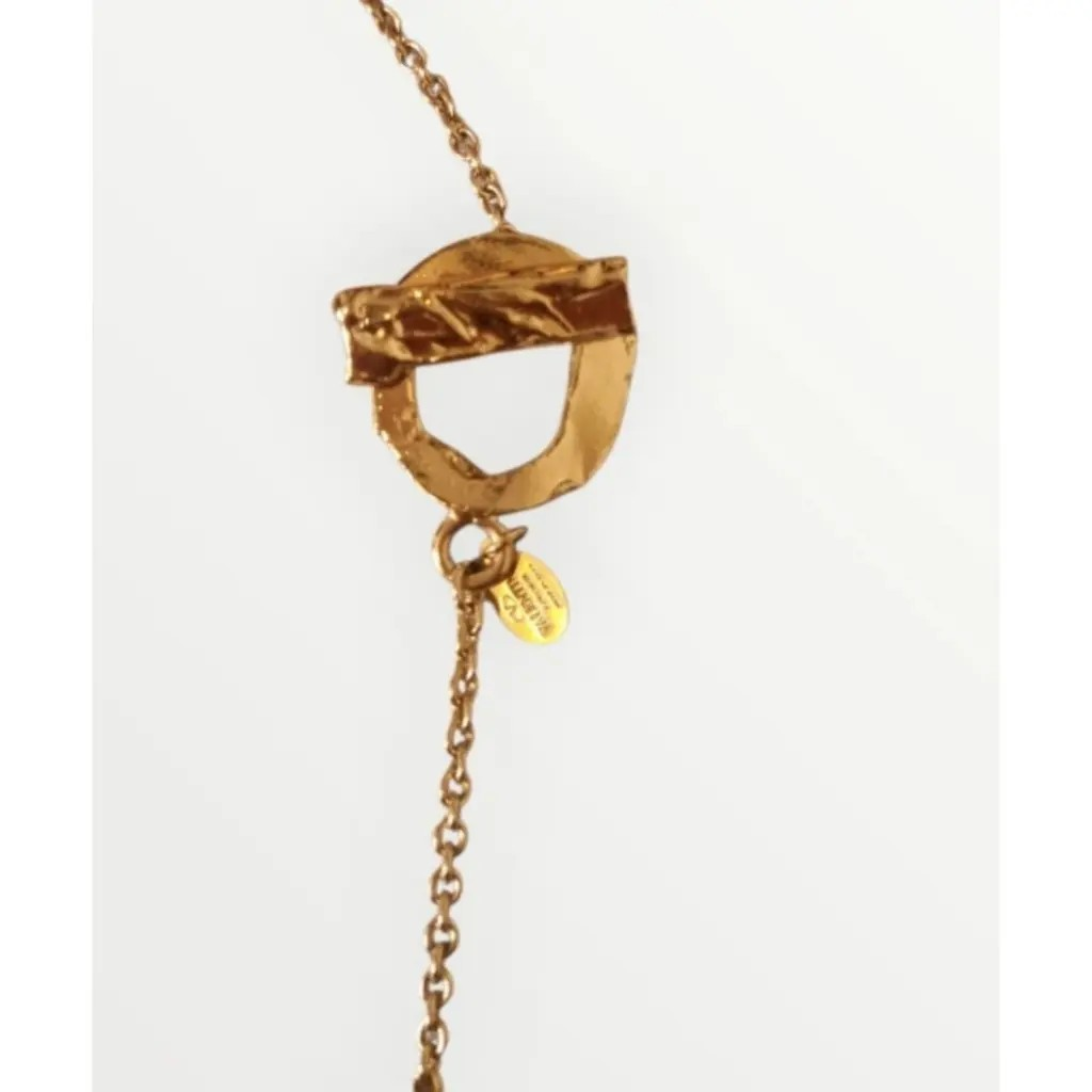 Valentino Floral Motif Metal Necklace
