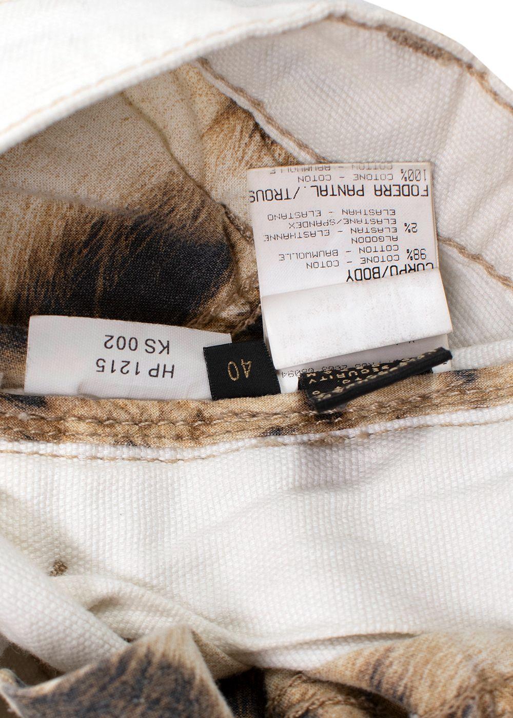 Roberto Cavalli White Denim Shorts