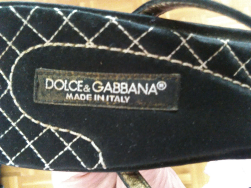 Dolce & Gabbana Jewelled Satin Sandals
