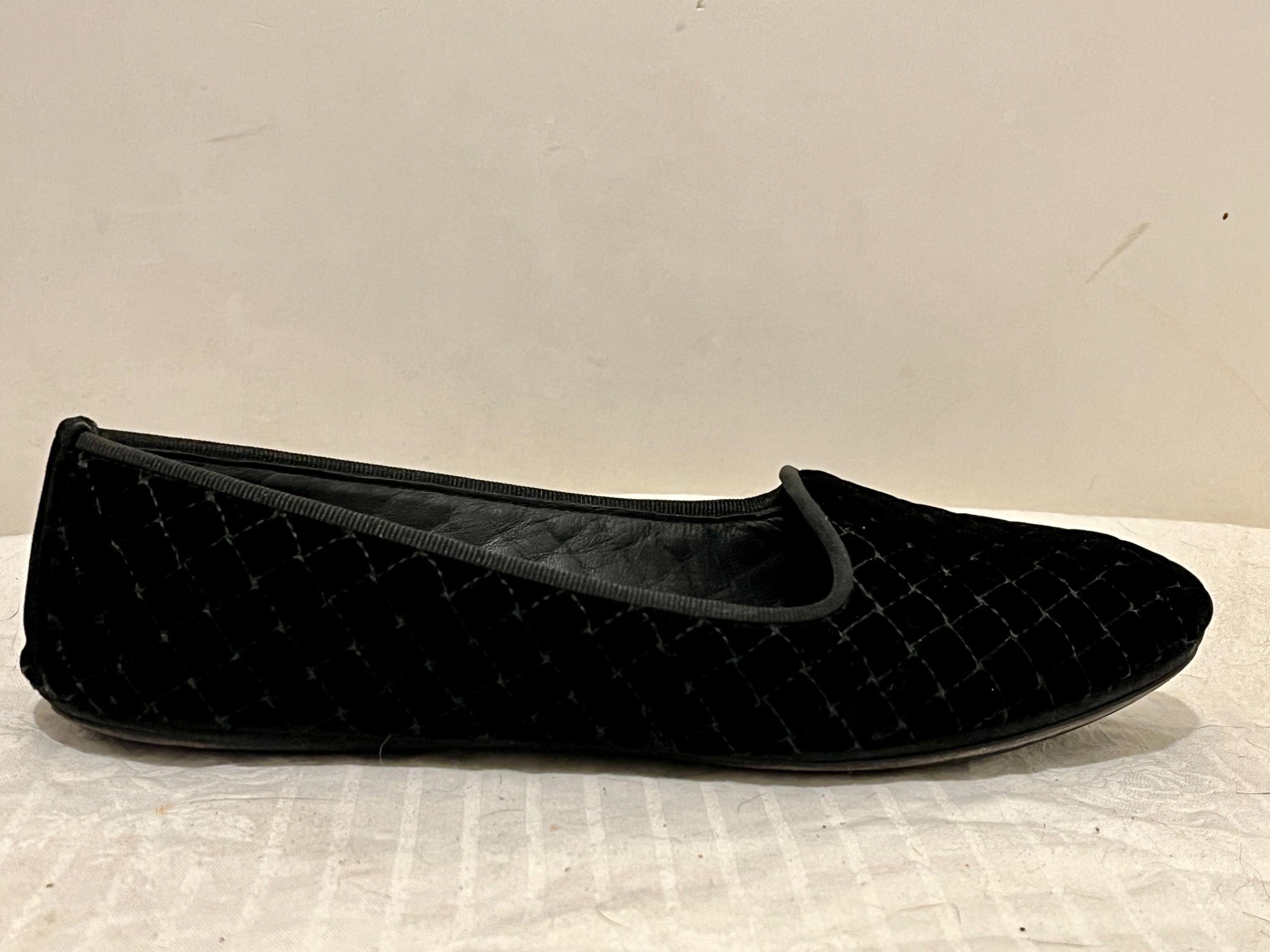 Quilted Velvet Gondoliera Flats