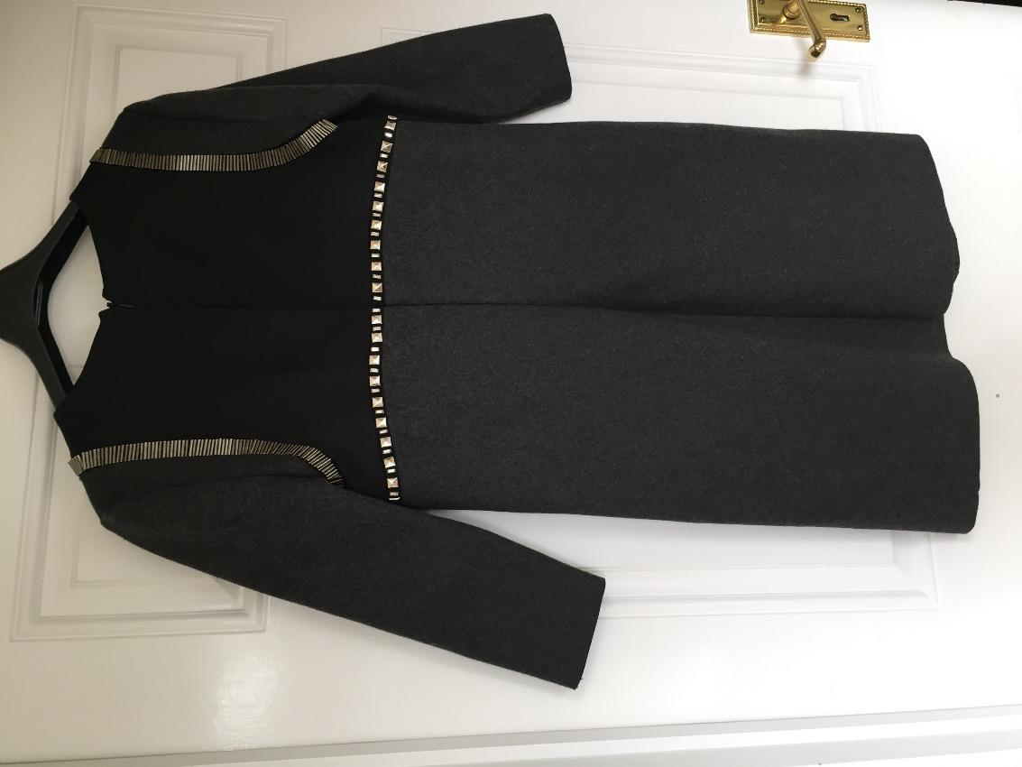 Alberta Ferretti Grey Embellished Silk Dress