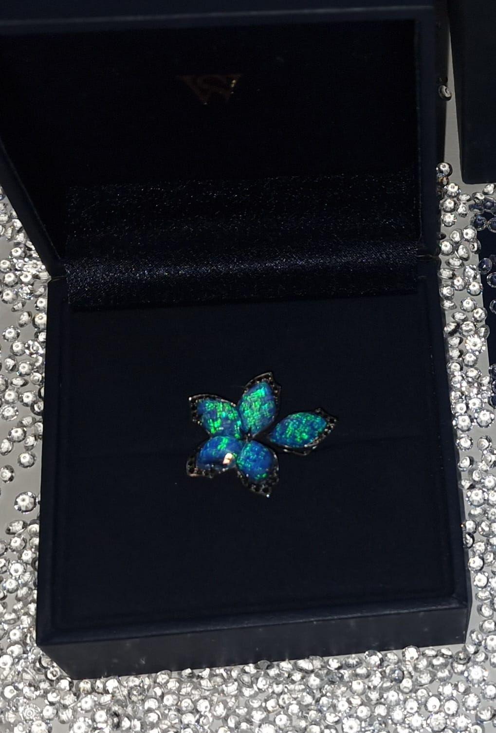 Stephen Webster Blue  'Love Me, Love Me Not' Crystal Haze Chance Large Cocktail Ring
