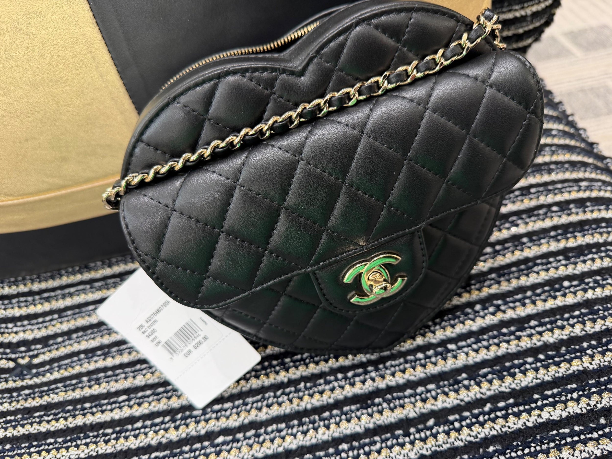 Chanel Large Quilted Heart Bag