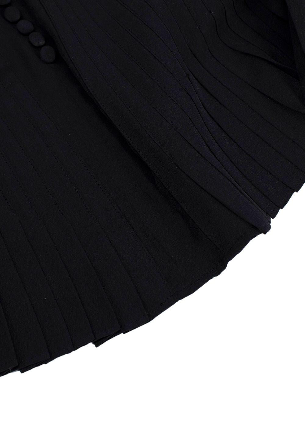Balenciaga Silk Black Button Blouse