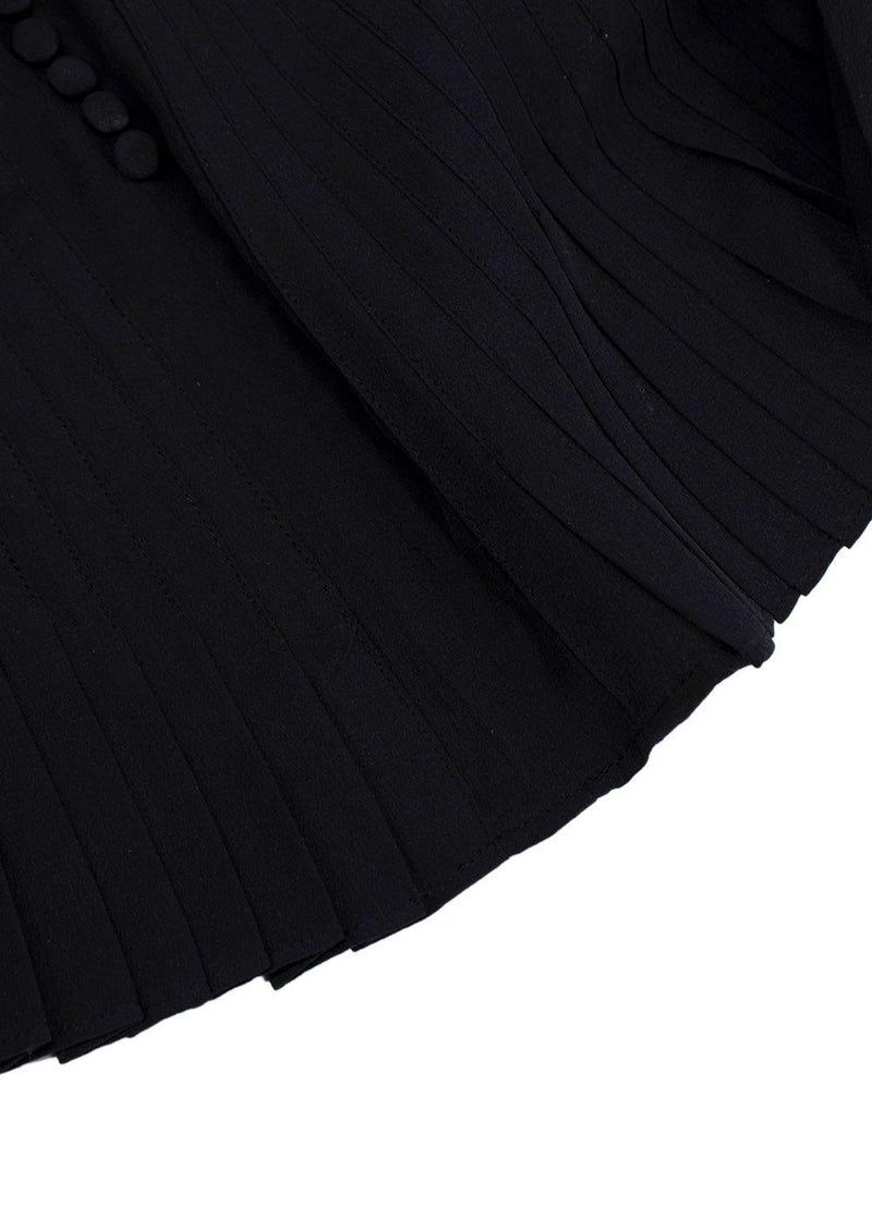 Balenciaga Silk Black Button Blouse