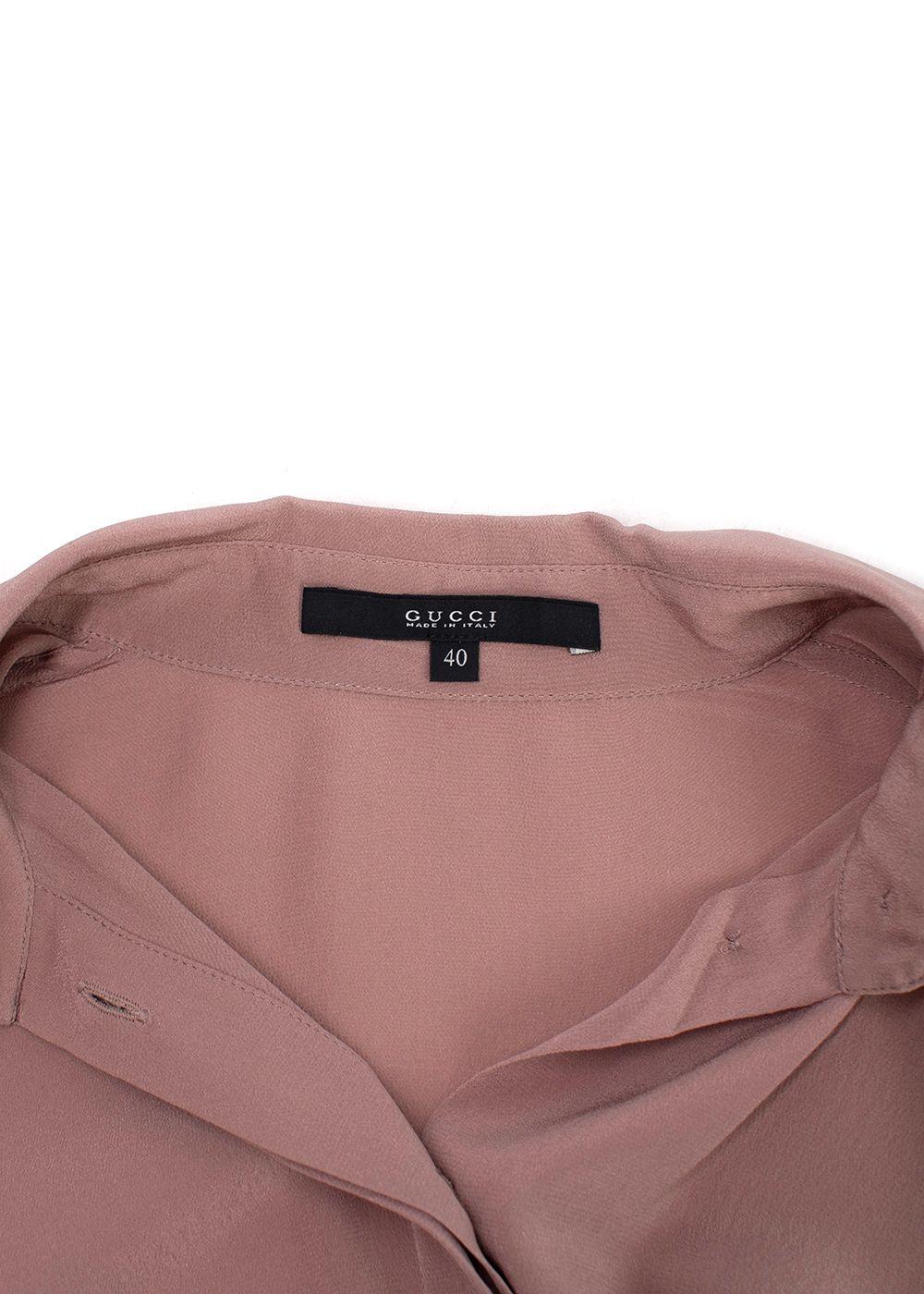 Gucci Dusky Pink Silk Blouse