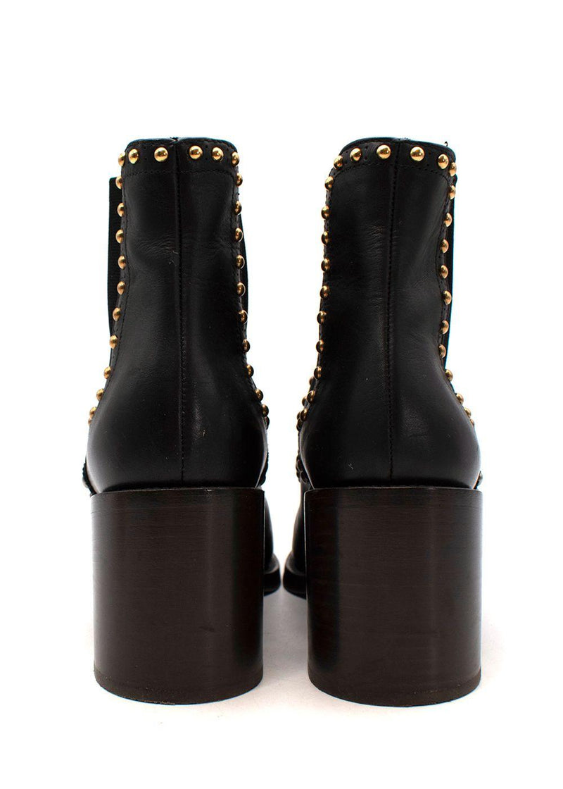 Prada Black Studded Western Boots