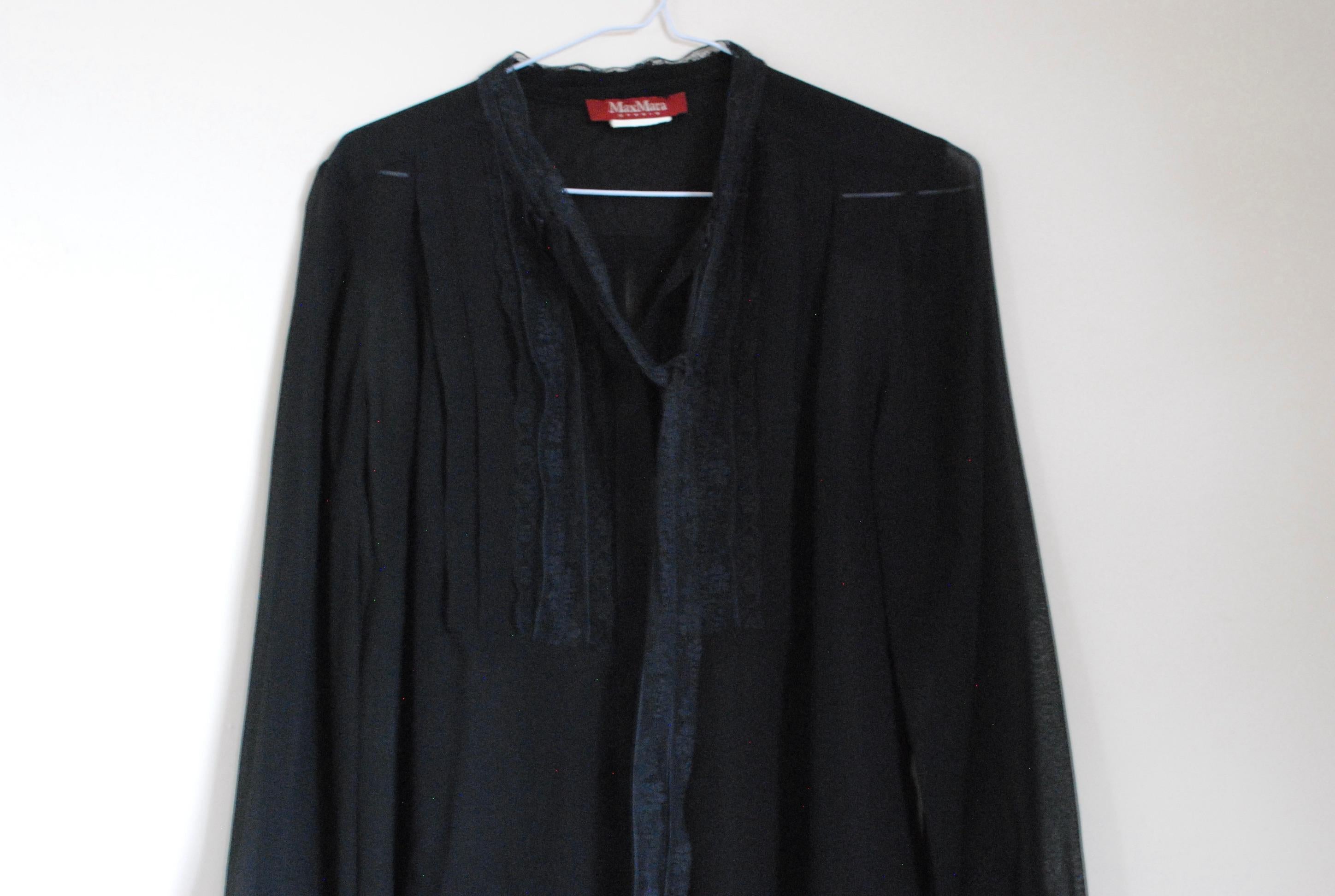 MaxMara Black Lace Blouse